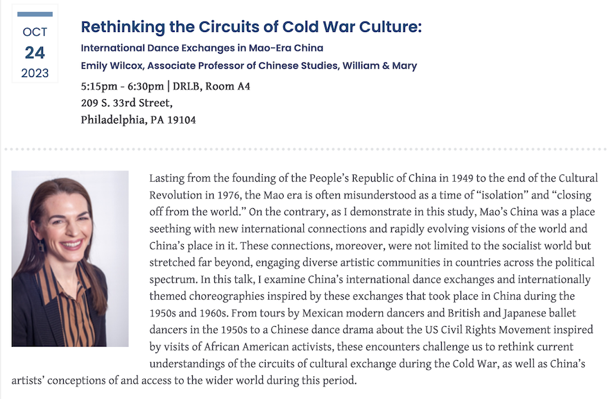 Talk | Emily Wilcox's Rethinking The Circuits Of Cold War Culture ...